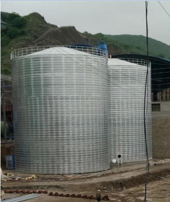 印台粮食钢板仓的安装全过程不用热焊接